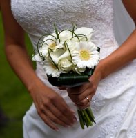 Букет невесты калла,гербера,роза 